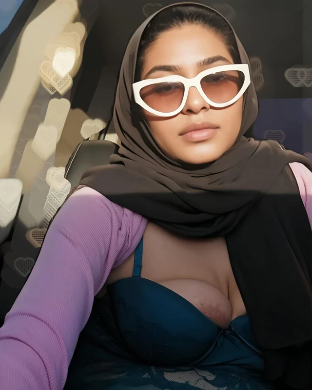 Hijabi MILF strips her modest dress and shows off every curve