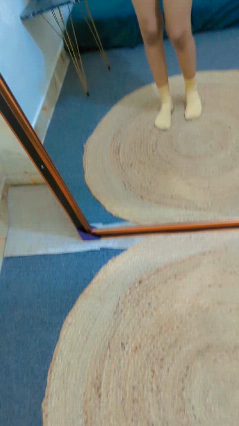 Hijabi Wife Teases Every Curve in Front of the Mirror